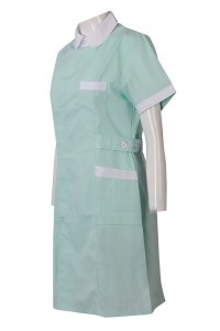 SKNU004 custom-made princess collar clinic uniform order nurse uniform custom-made hospital uniform design clinic uniform style clinic uniform supplier HK Shute clinic uniform price 45 degree